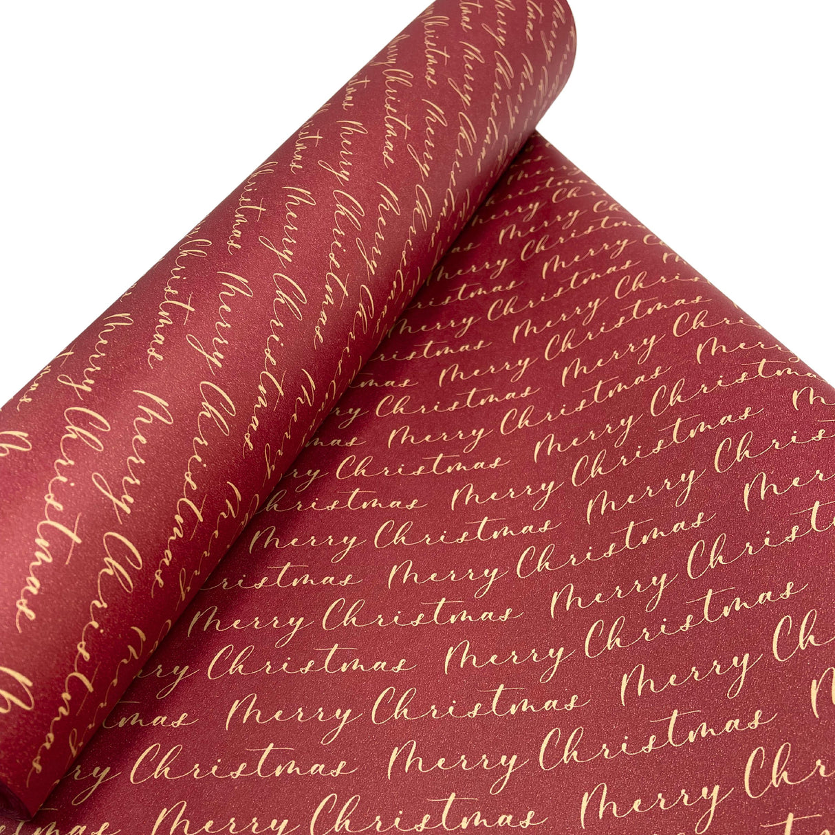 Merry Christmas Wrapping Paper – Sustainable Gift Wrap with Festive Greetings, Delivered Crease-Free