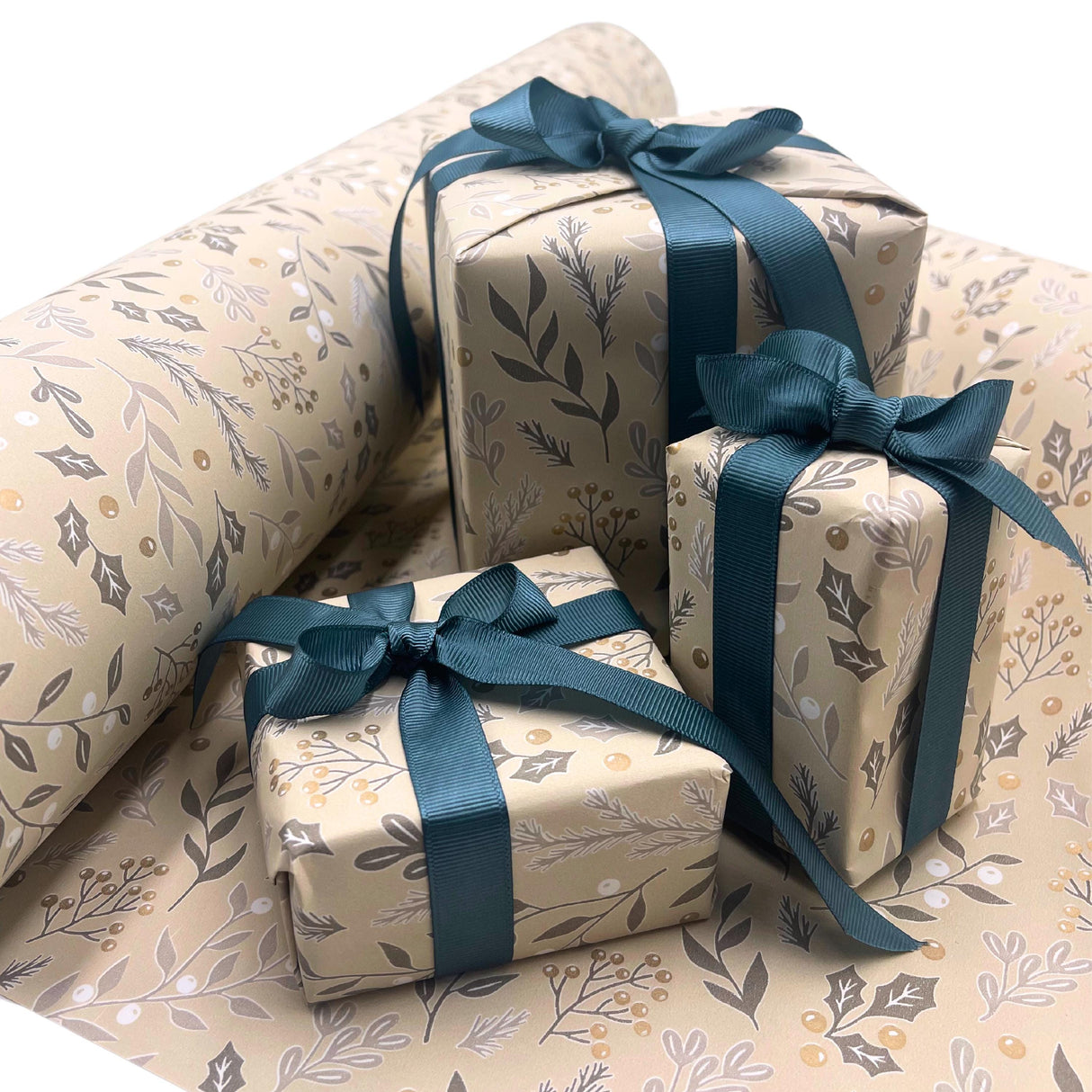 Foliage Latte Gift Wrapping Paper | Eco-Friendly, 80gsm, 60cm Wide