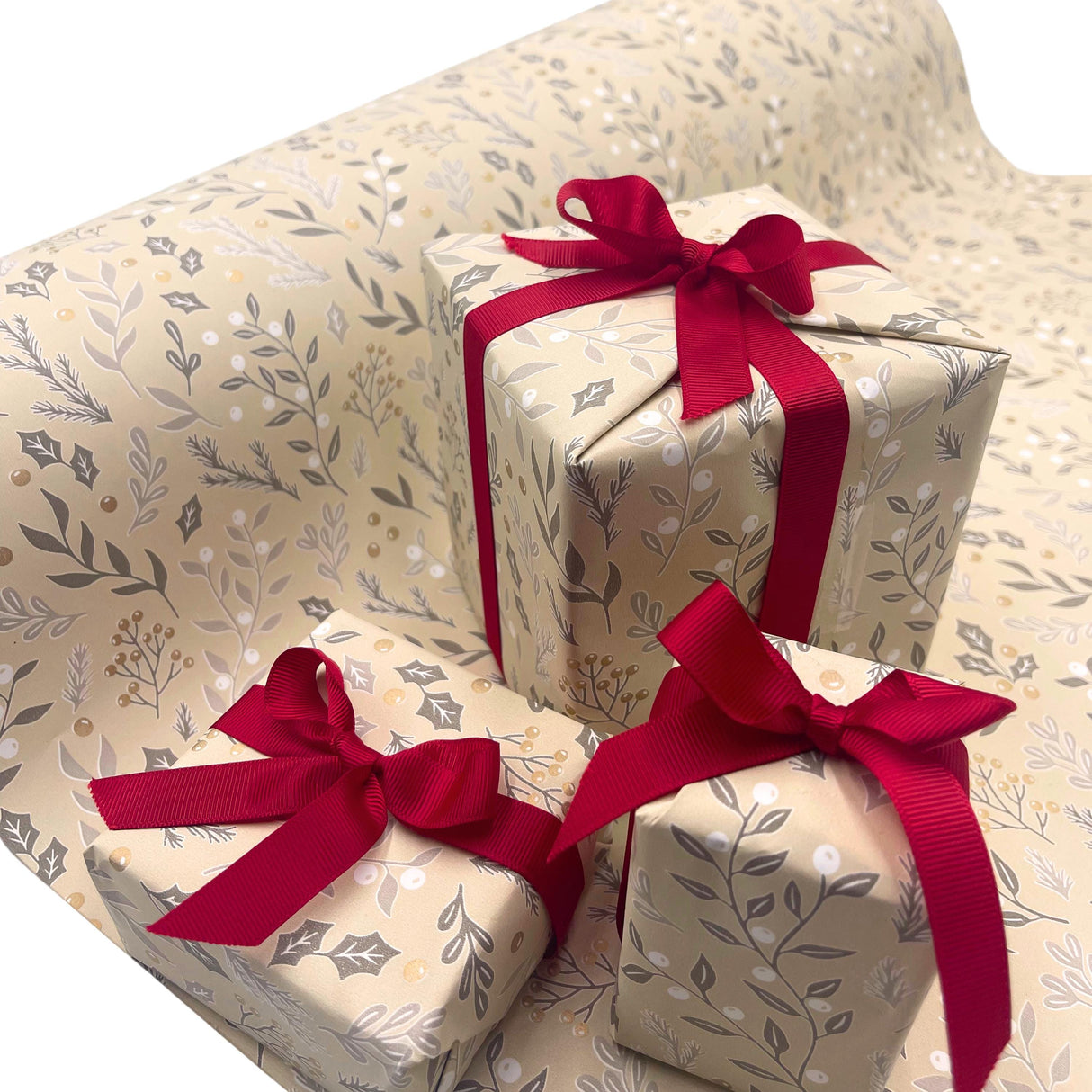 Foliage Latte Gift Wrapping Paper | Eco-Friendly, 80gsm, 60cm Wide