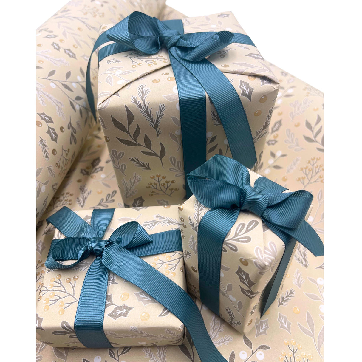 Foliage Latte Gift Wrapping Paper | Eco-Friendly, 80gsm, 60cm Wide