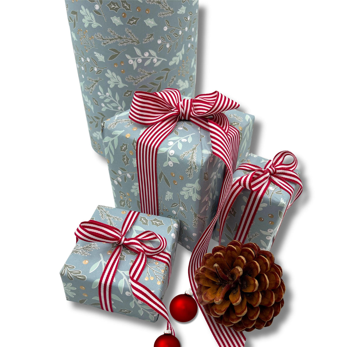 Foliage Slate Green Gift Wrapping Paper | Eco-Friendly Holiday Wrap