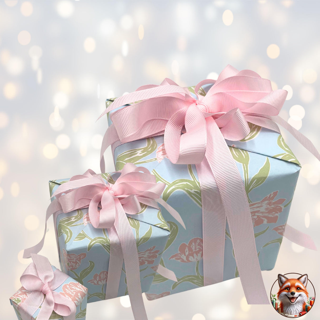 Valentines Day Tulips Gift Wrapping Paper, 80gsm, 60cm Wide, with Optional Ribbon