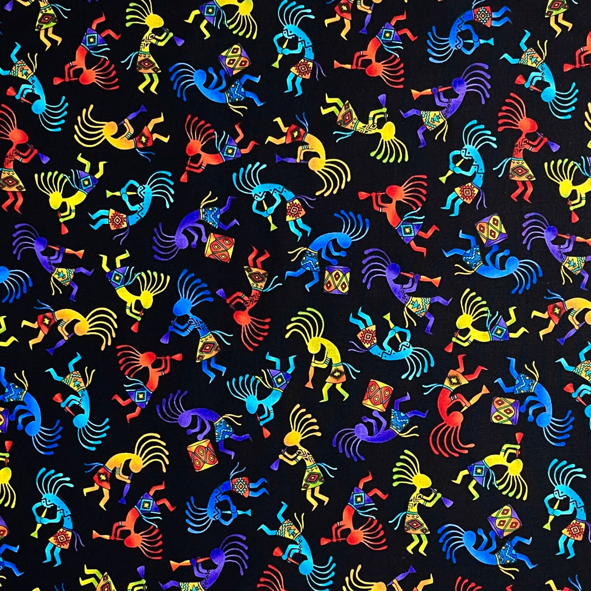 Kokopelli Hopi Fabrics 1.5mtr Timeless Treasures TT-C5158Brite