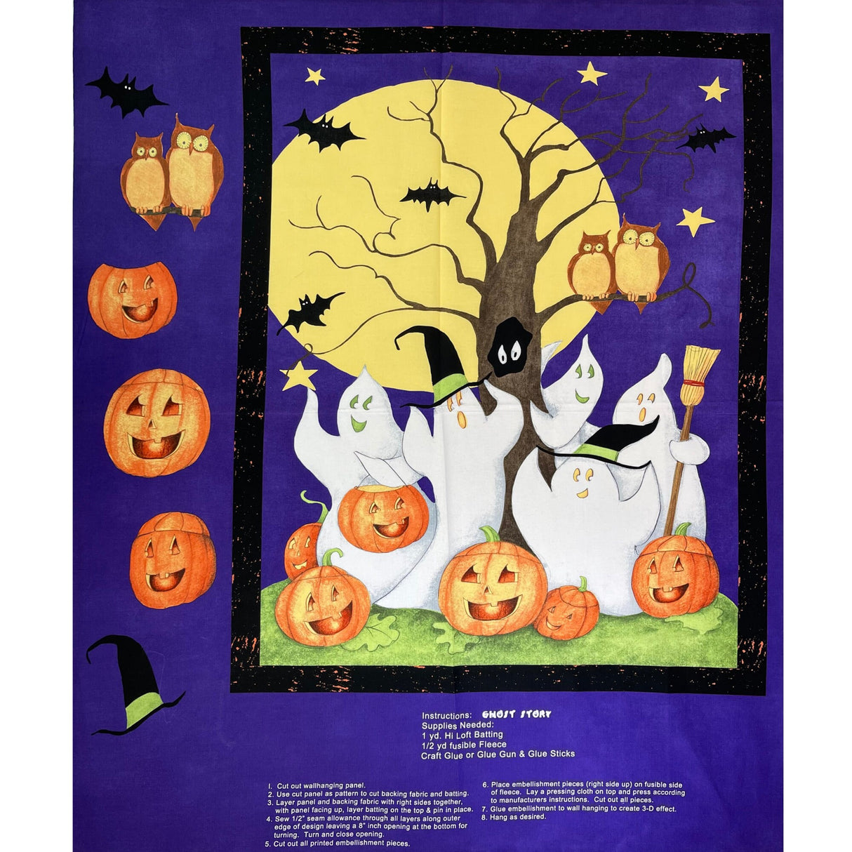 Disney fabric Ghost Story fabric Panel Springs Creative Halloween Cotton Quilting Craft fabric