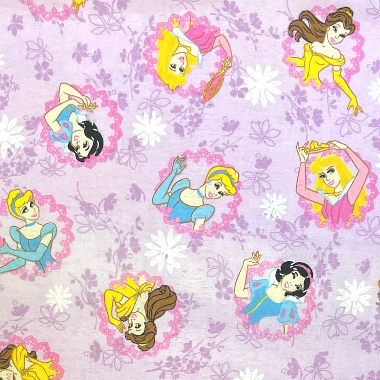 Disney Princess Floral Frames Flannel Fabric – Springs Creative CP24042