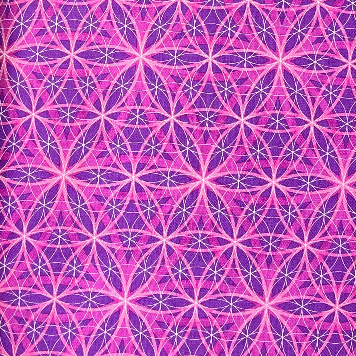 Pink fabric Geometric Circle Quilting 100% Cotton fabric Enjoy the Ride Studio E