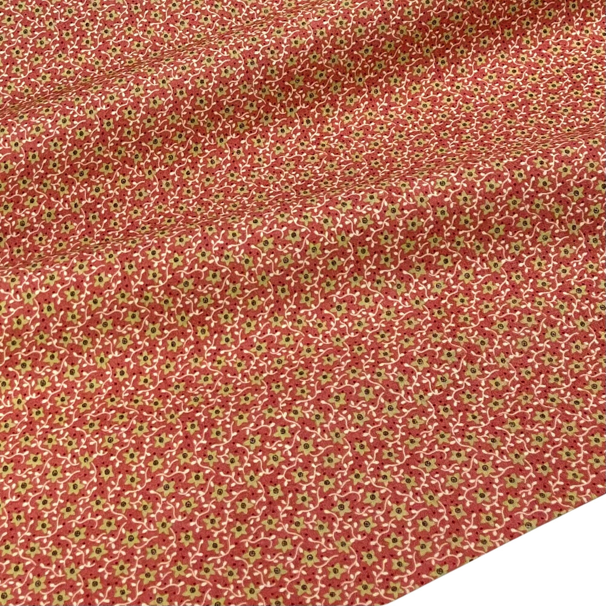 Peace on Earth Christmas Floral Red fabric Henry Glass 8501.44