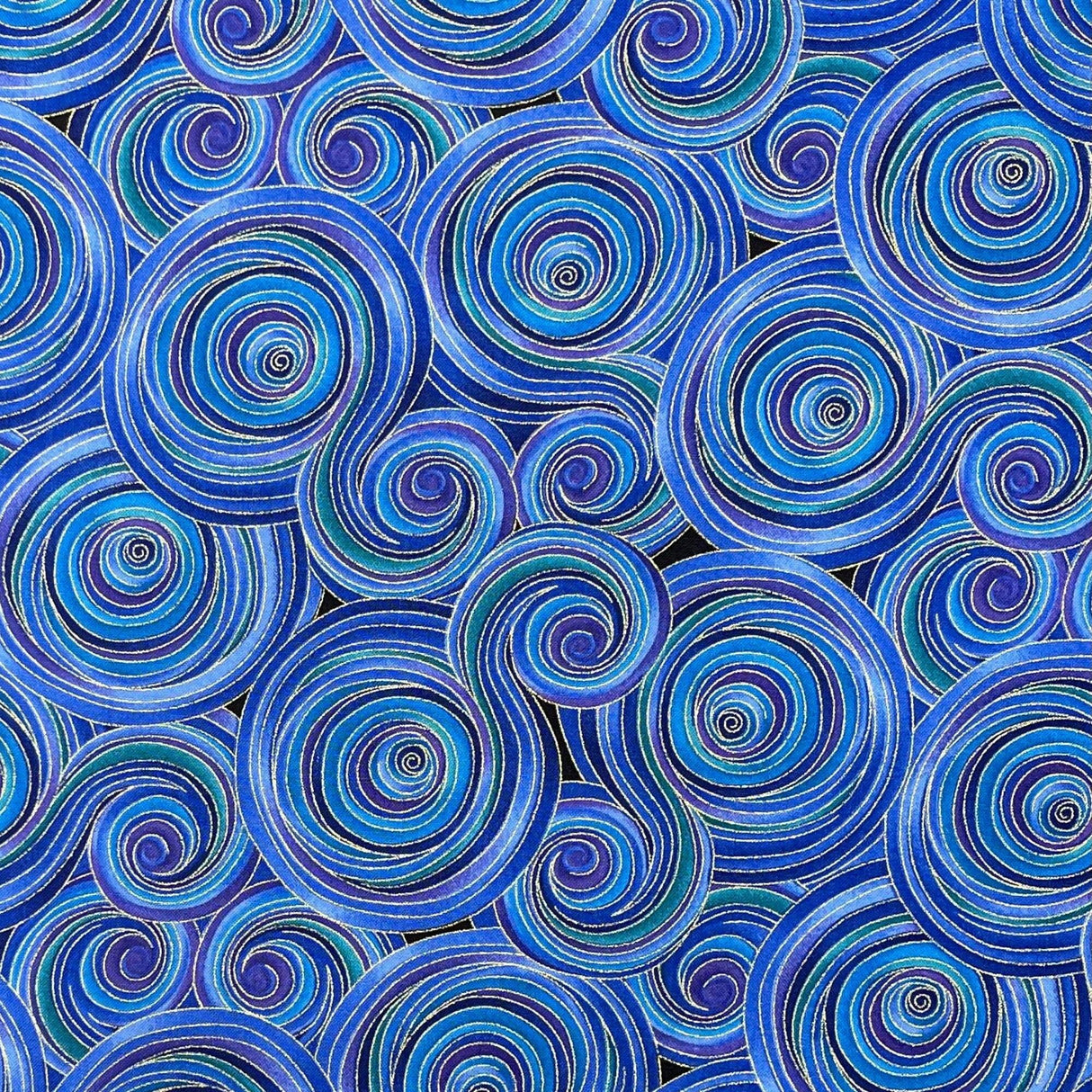 Night Multi Geo Circles Timeless Treasures Fabric CM6098