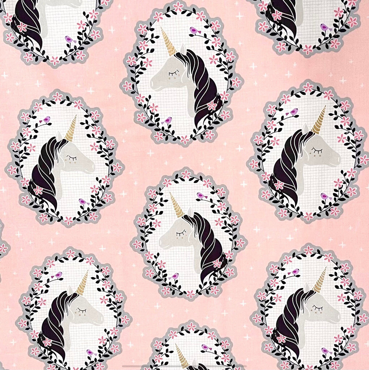 Unicorn Fabric peach Do you Believe by Michael Miller Fabrics 50cm