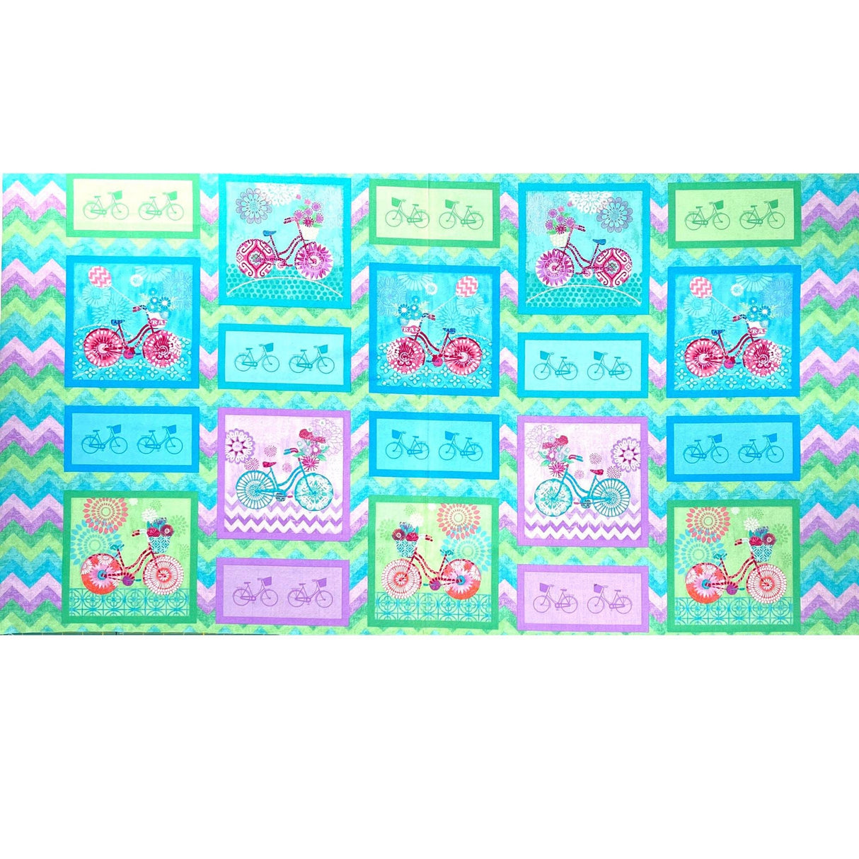 Butterflies & Bicycles, Cotton Quilting Fabric, Enjoy the Ride Fabric PANEL SE.3150.76