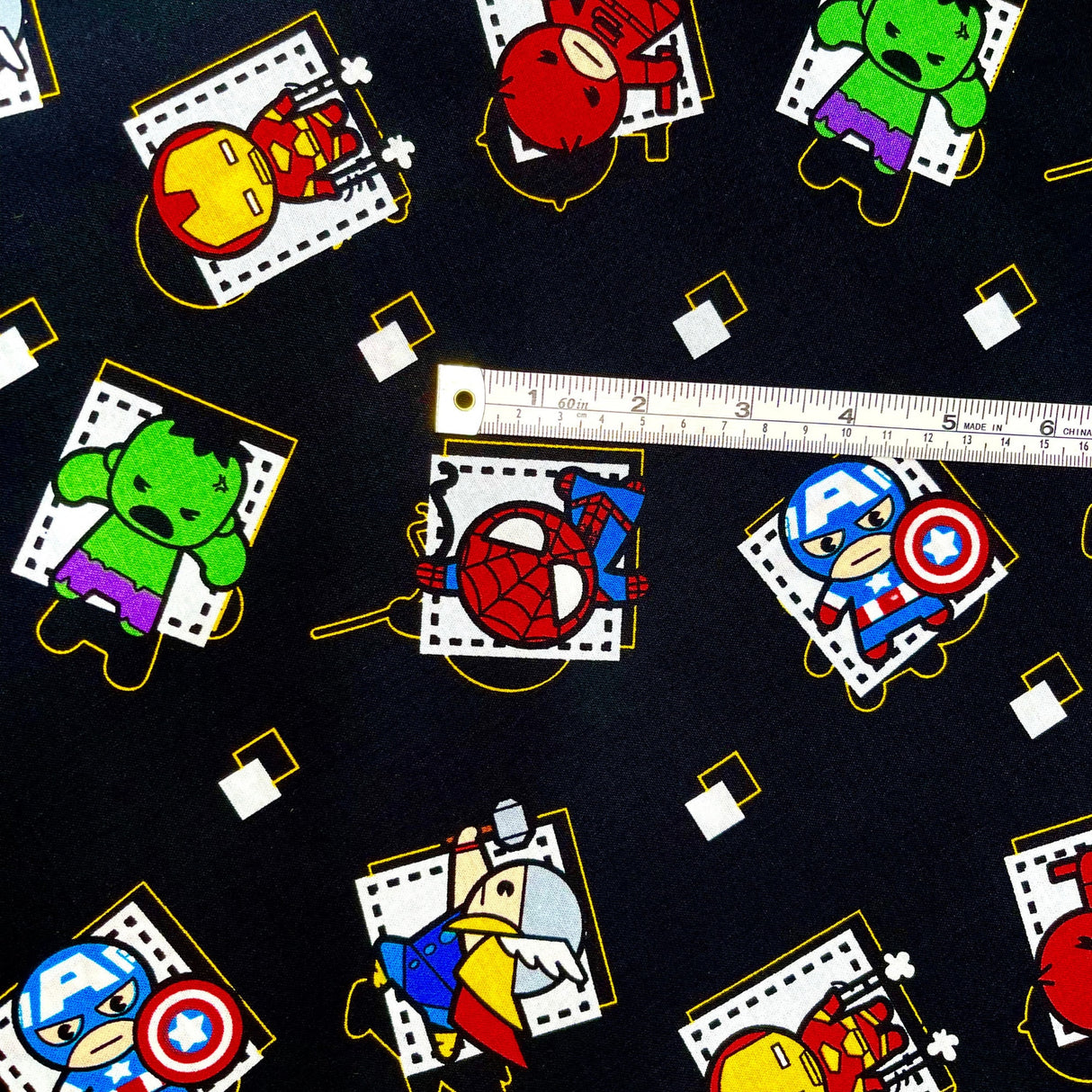 Superhero Badge Marvel fabric Springs Creative