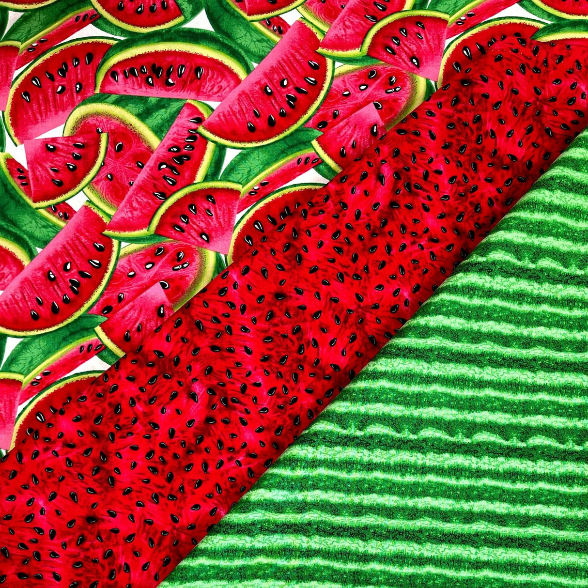 Green Watermelon Skin Fruit Fabric Timeless Treasures Fabric
