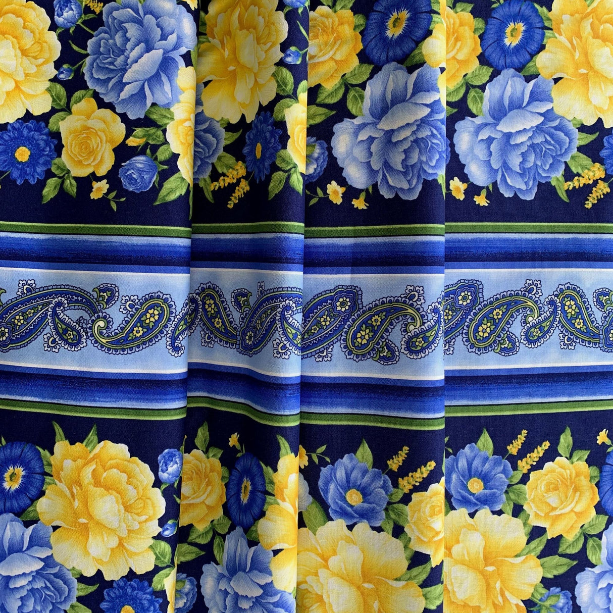 Angelica Border fabric Timeless Treasures Floral Cotton Quilters fabric C6361