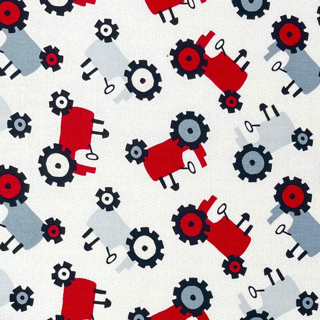 Tractors Country Foam Red Grey fabric Quilting Dressmaking Cotton Timeless Treasures C6694-foam