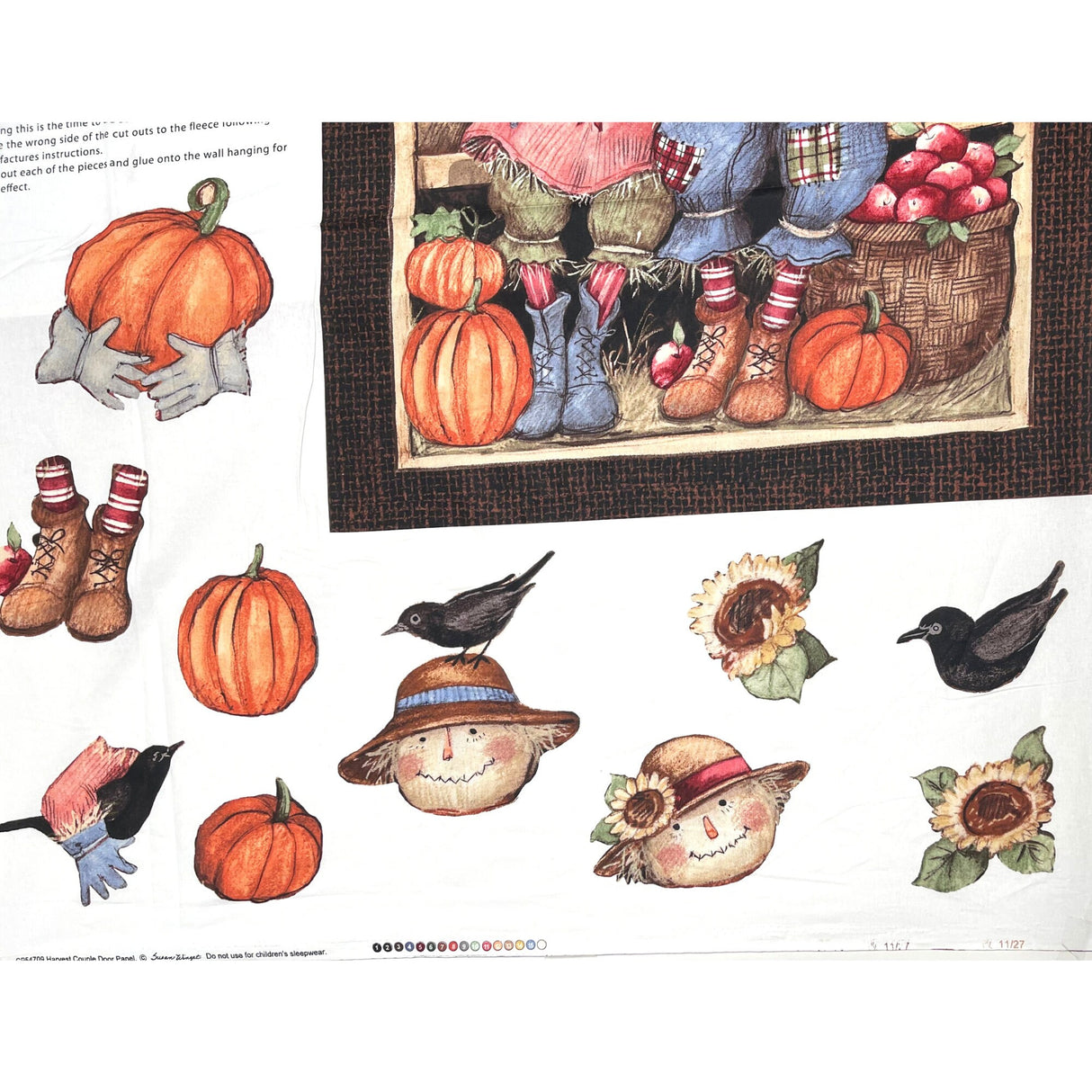 Harvest Couple Happy Harvest Fabric PANEL Susan Winget Quilting Cotton Springs Creative CP54709