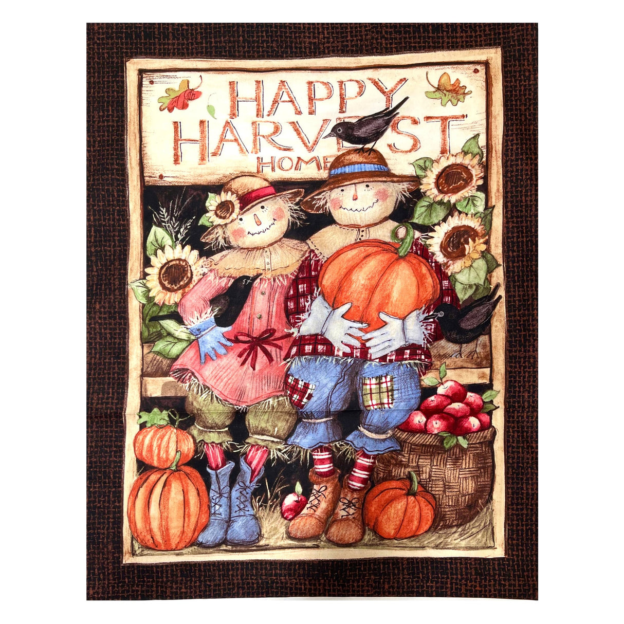 Harvest Couple Happy Harvest Fabric PANEL Susan Winget Quilting Cotton Springs Creative CP54709