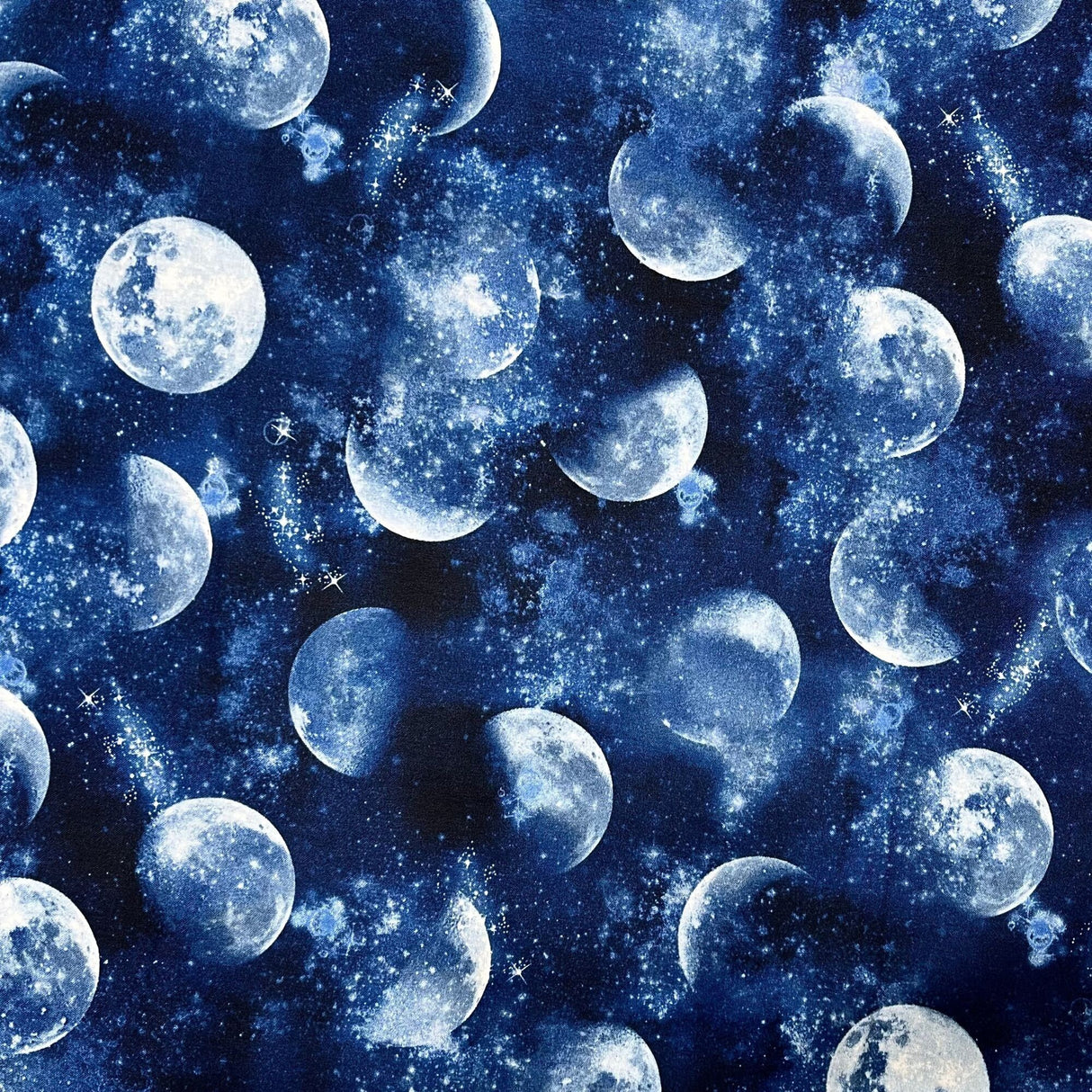 Space Planets Navy Blue fabric Quilting Craft 100% Cotton Timeless Treasures C6447