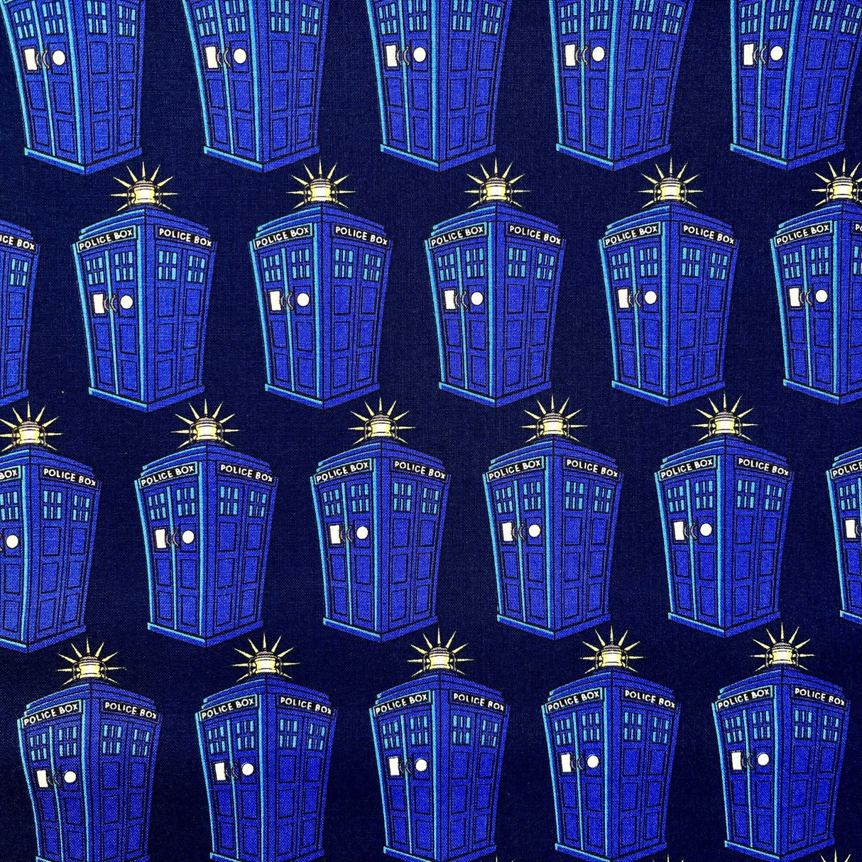 Doctor Who Tardis fabric 50cm Blue Cotton Fabric Quilting Police Public Phone Booth Novelty Fabric Springs Creative CP57124