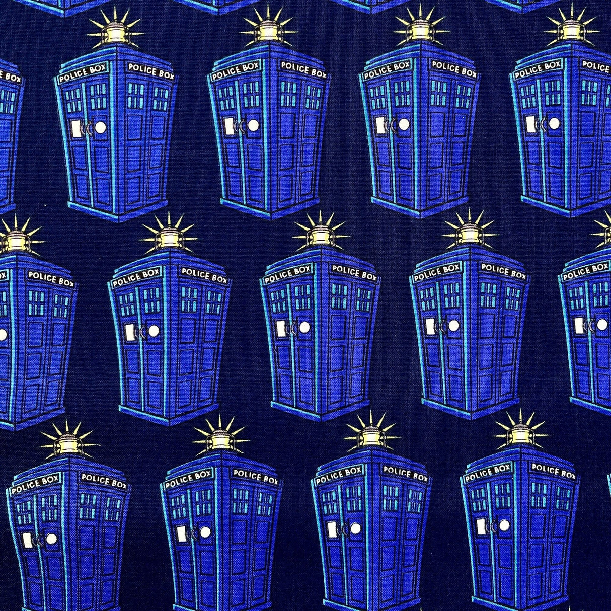 Doctor Who Tardis fabric 50cm Blue Cotton Fabric Quilting Police Public Phone Booth Novelty Fabric Springs Creative CP57124