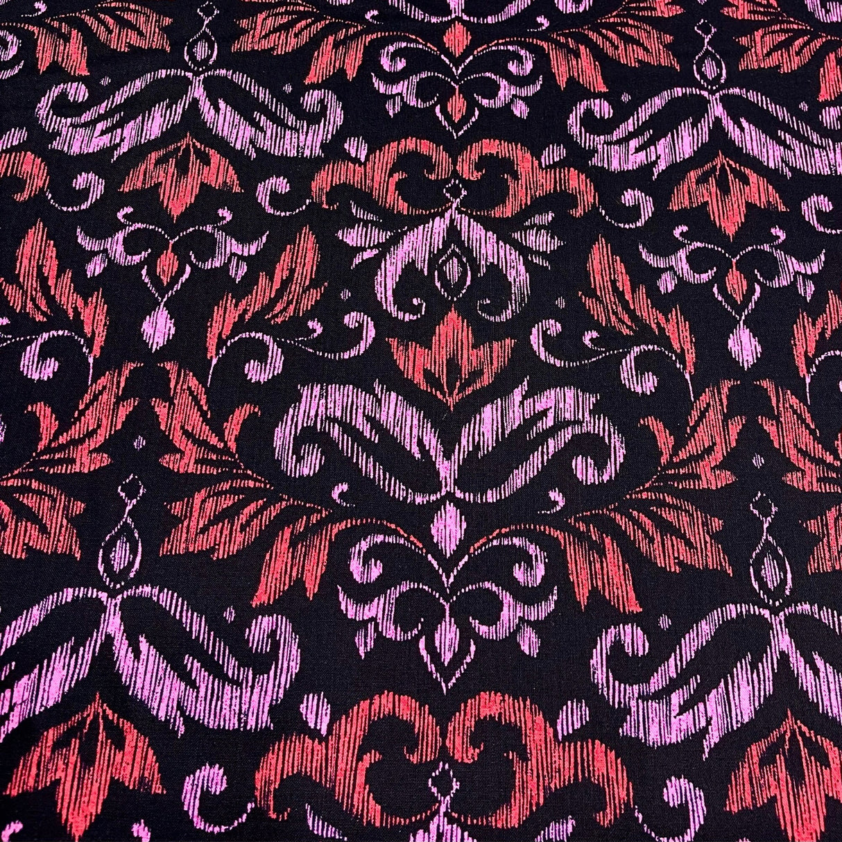 Michael Miller fabric Blooming Damask Red Quilting 100% Cotton fabric CX6904-Red