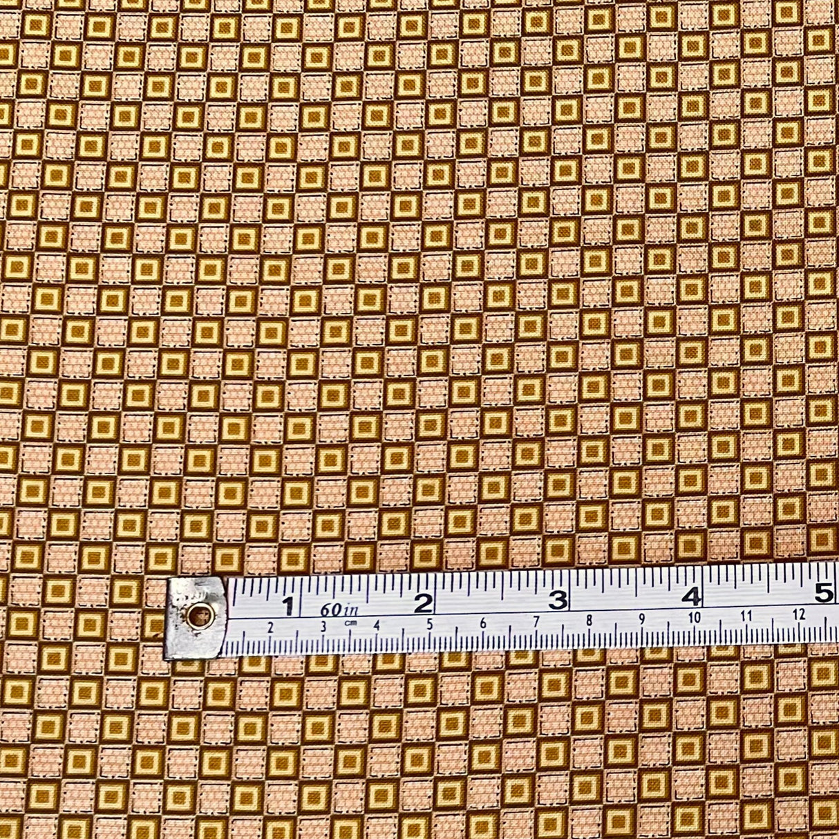 Country Geometrics Tan Mustard Fabric Why by Leanne Anderson Quilting 100% Cotton fabric HG8216.66