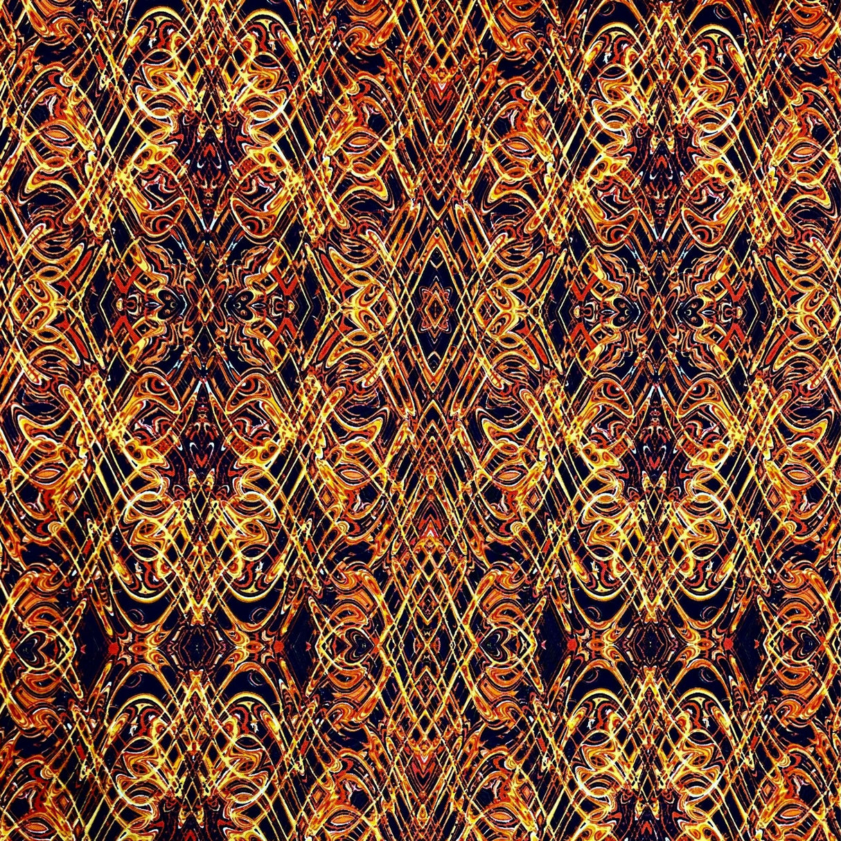 Kismet Orange swirl fabric Geometric Quilt fabric Paula Nadelstern for Benartex BT1774-28