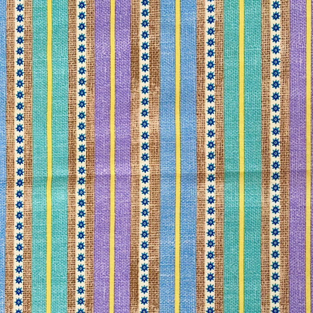 Happy Campers Blue Lilac Green Fabric Peace DTK Signature Quilting 100% Cotton fabric Studio E SE3125-15