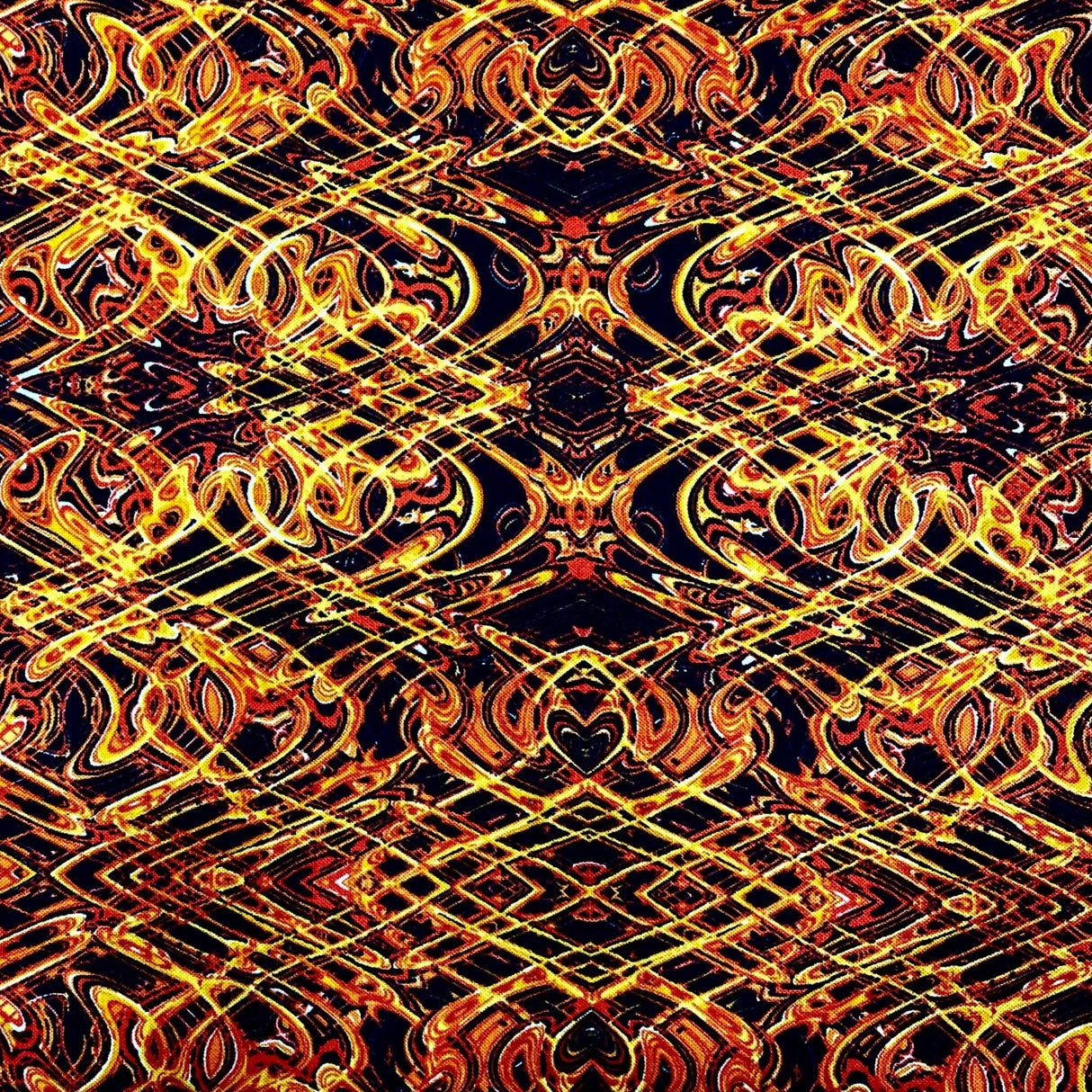 Kismet Orange swirl fabric Geometric Quilt fabric Paula Nadelstern for Benartex BT1774-28