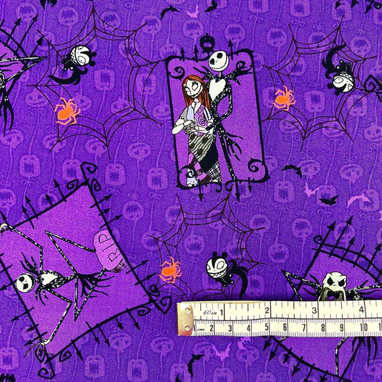 Nightmare Before Christmas fabric Jack Skellington, Sally Disney Sewing Cotton Quilting fabric Springs Creative