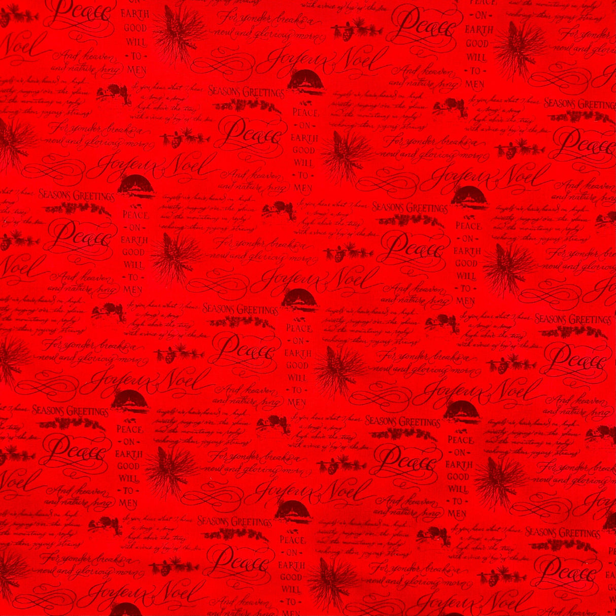 Christmas Elegance fabric Christmas Cotton Quilting Craft Red fabric Henry Glass HG9935-88