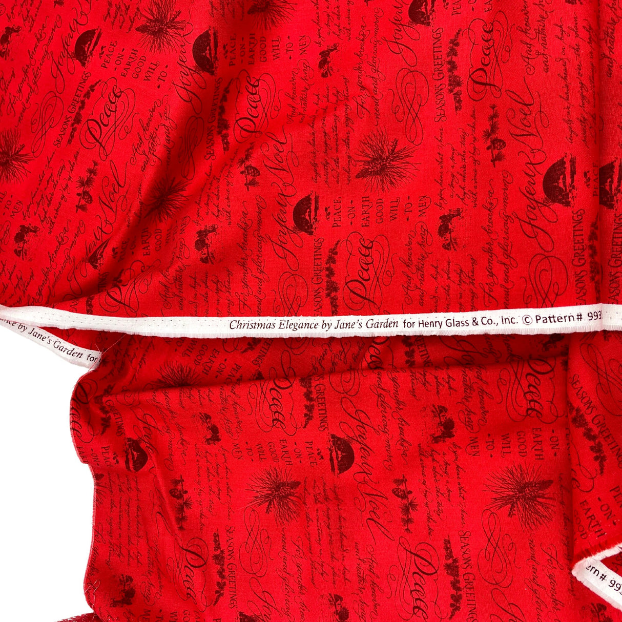 Christmas Elegance fabric Christmas Cotton Quilting Craft Red fabric Henry Glass HG9935-88