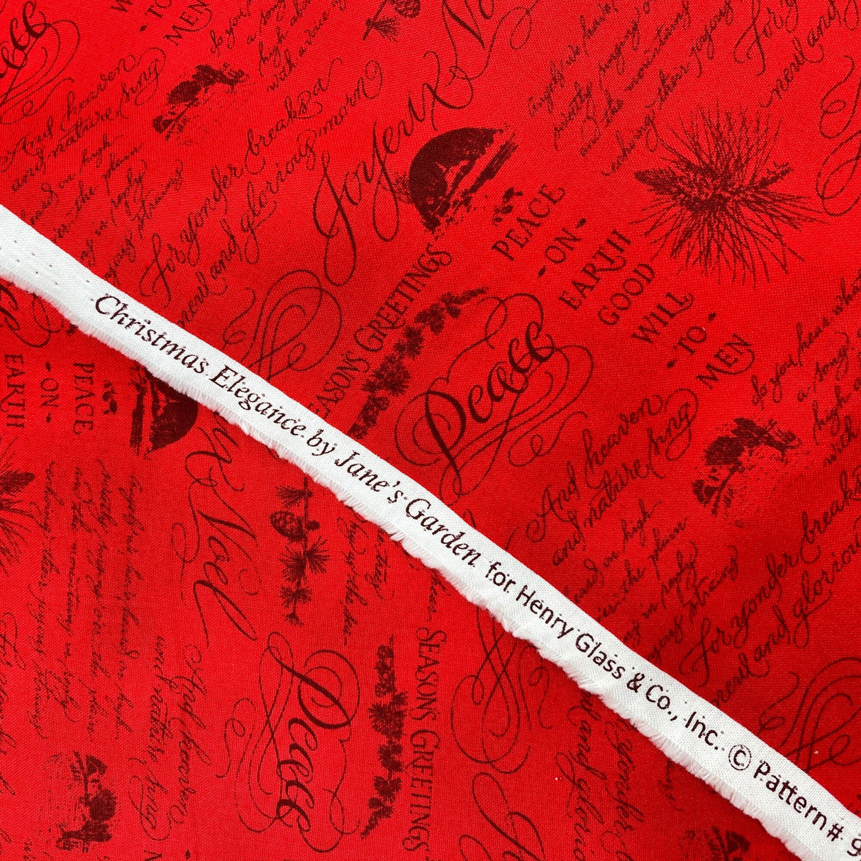 Christmas Elegance fabric Christmas Cotton Quilting Craft Red fabric Henry Glass HG9935-88