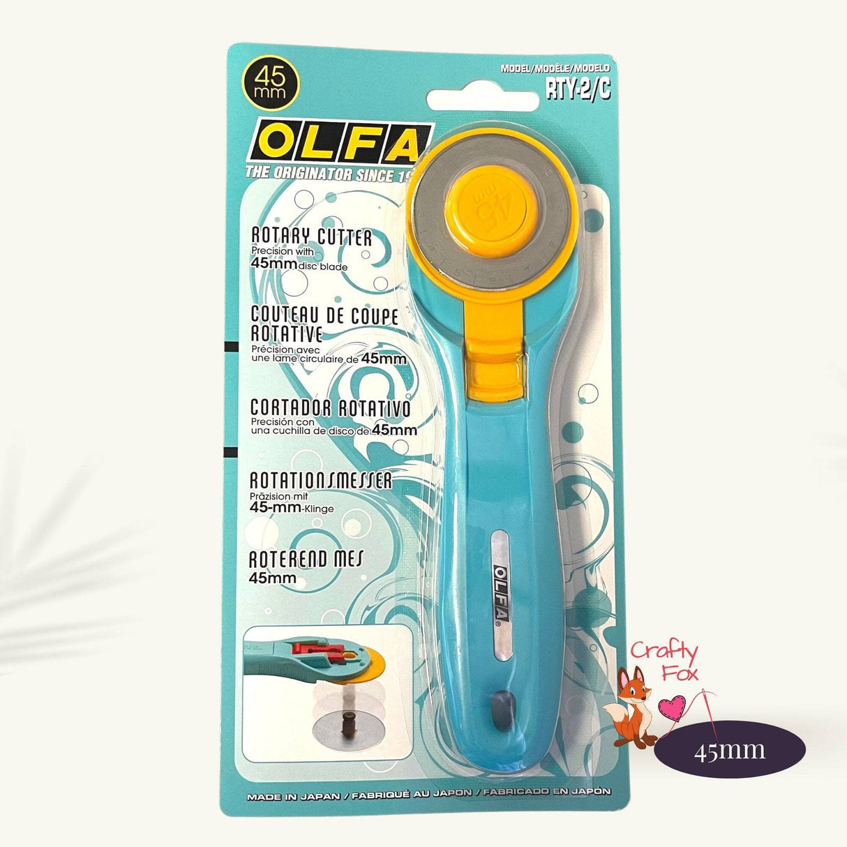 Olfa Rotary Cutter Aqua Splash 45mm RTY-2/C Limited Edition