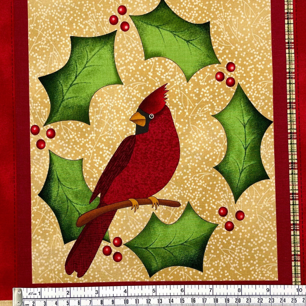 Happy Holidays Fabric PANEL Wintersong, Cotton Quilting, Christmas fabric - BT2860P