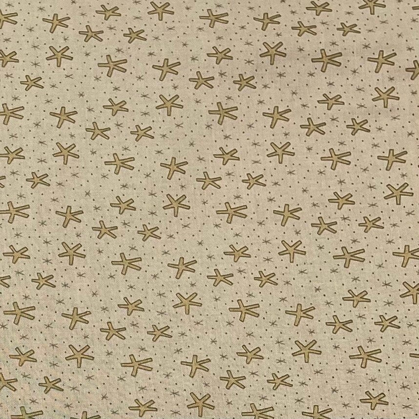 Stars Gold Cream Henry Glass HG8755-39