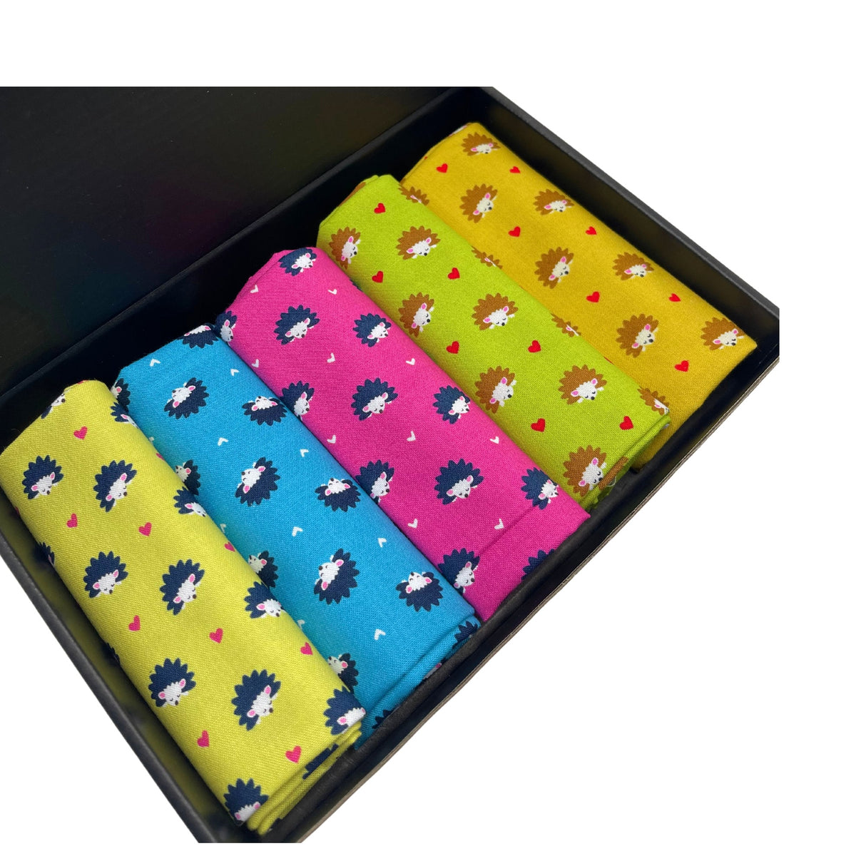 Hedgehog Party, Fat Quarter, Gift ideas, Pre-cut, Quilting Fabric