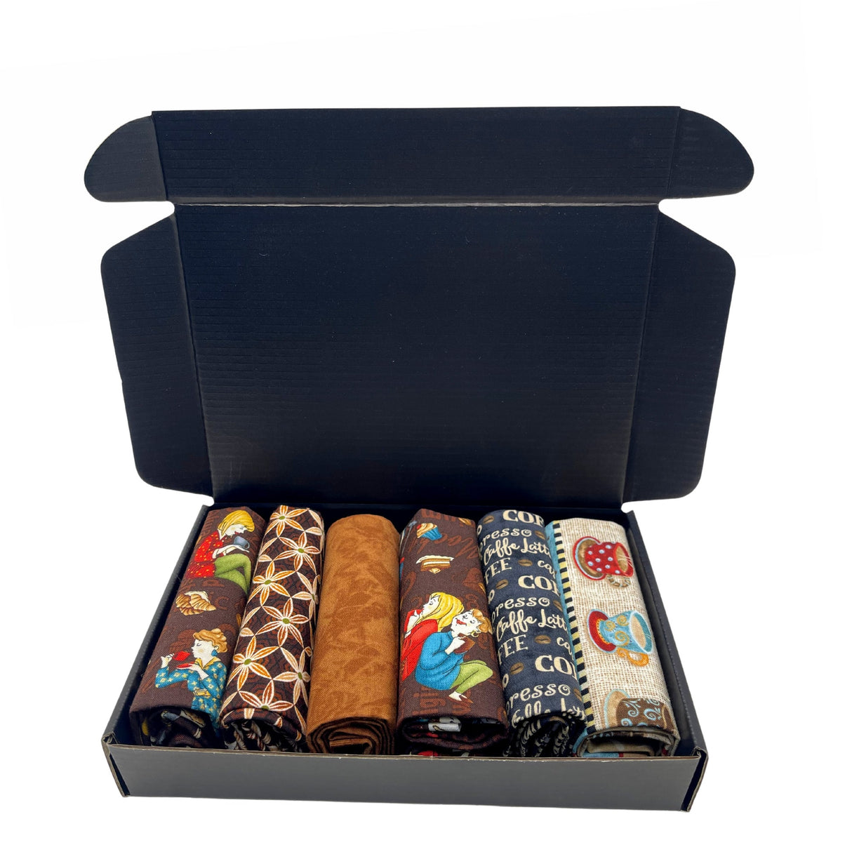 Coffee time, Fat Quarter pack, Gift ideas, Pre-cut, Quilting Fabric