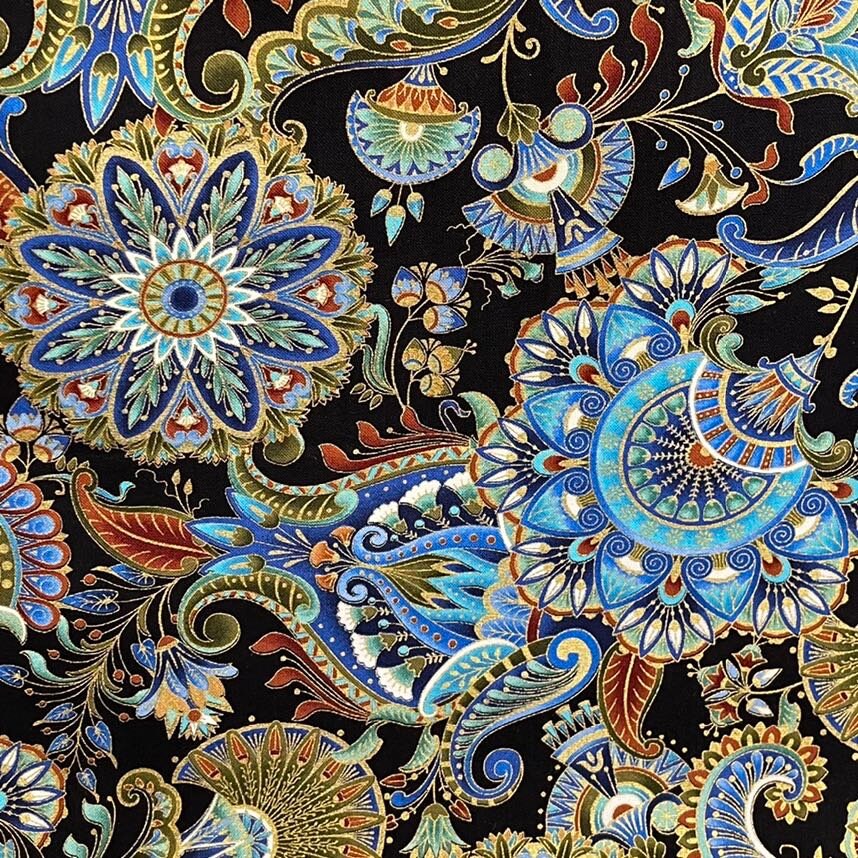 Alexandria Black fabric, Timeless Treasures, Craft Cotton Quilters fabric TT-CM4592