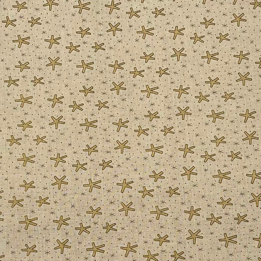 Stars Gold Cream Henry Glass HG8755-39