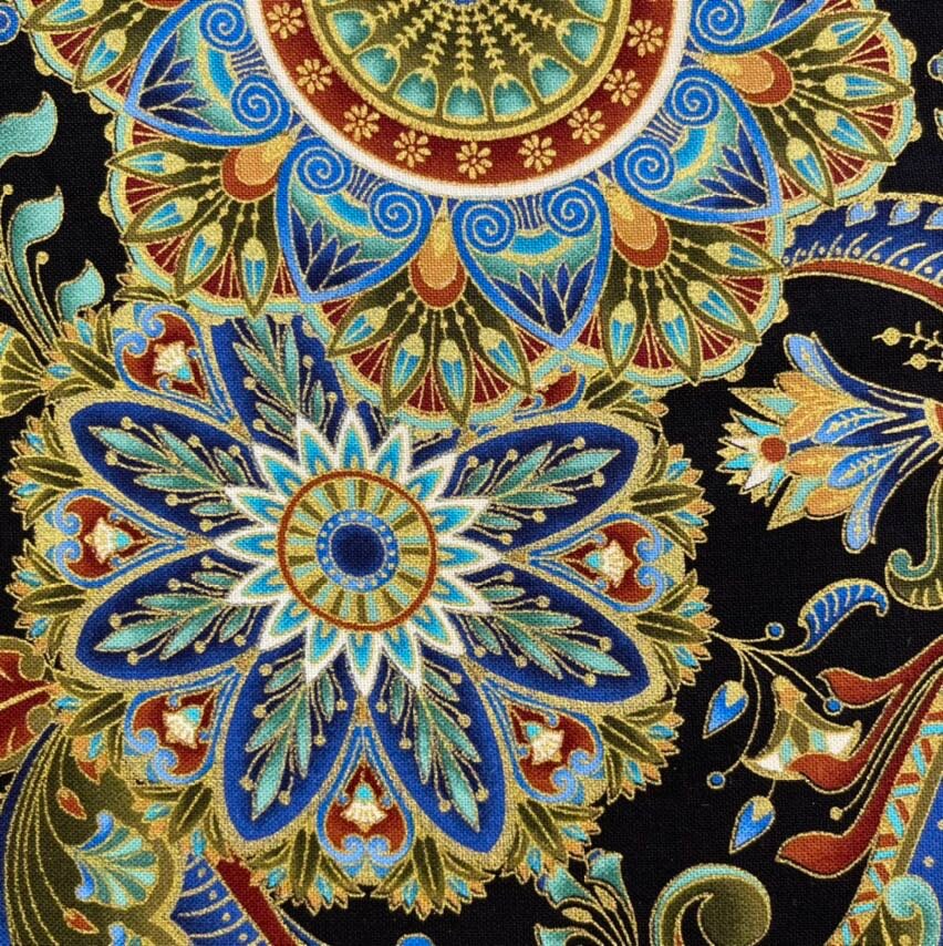Alexandria Black fabric, Timeless Treasures, Craft Cotton Quilters fabric TT-CM4592