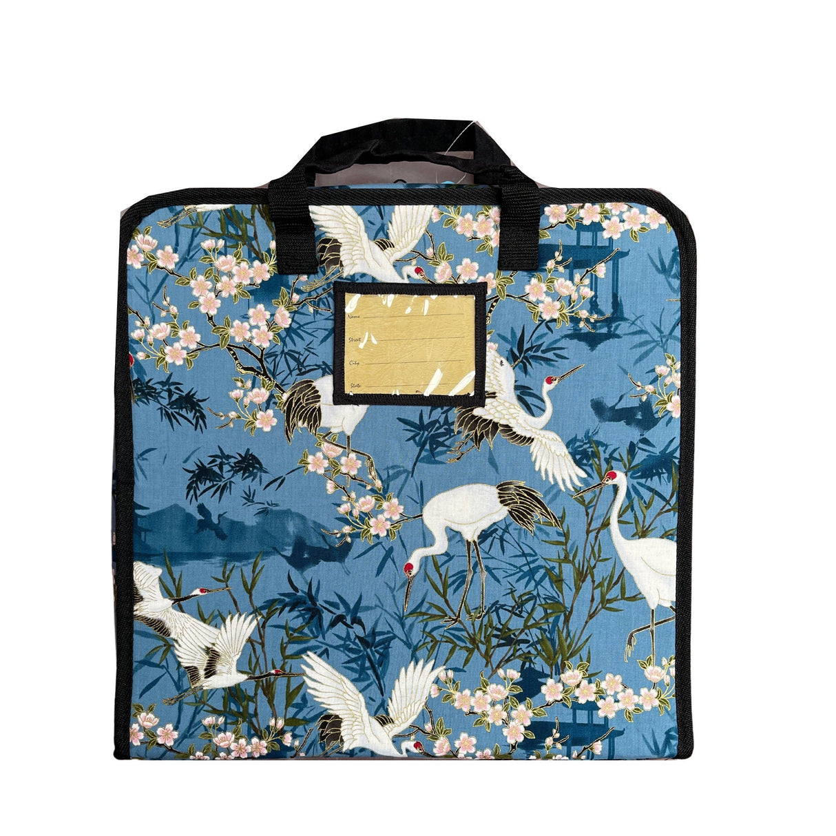 Sewing Organiser Oriental Cranes, Craft carry all, Sewing tools Storage