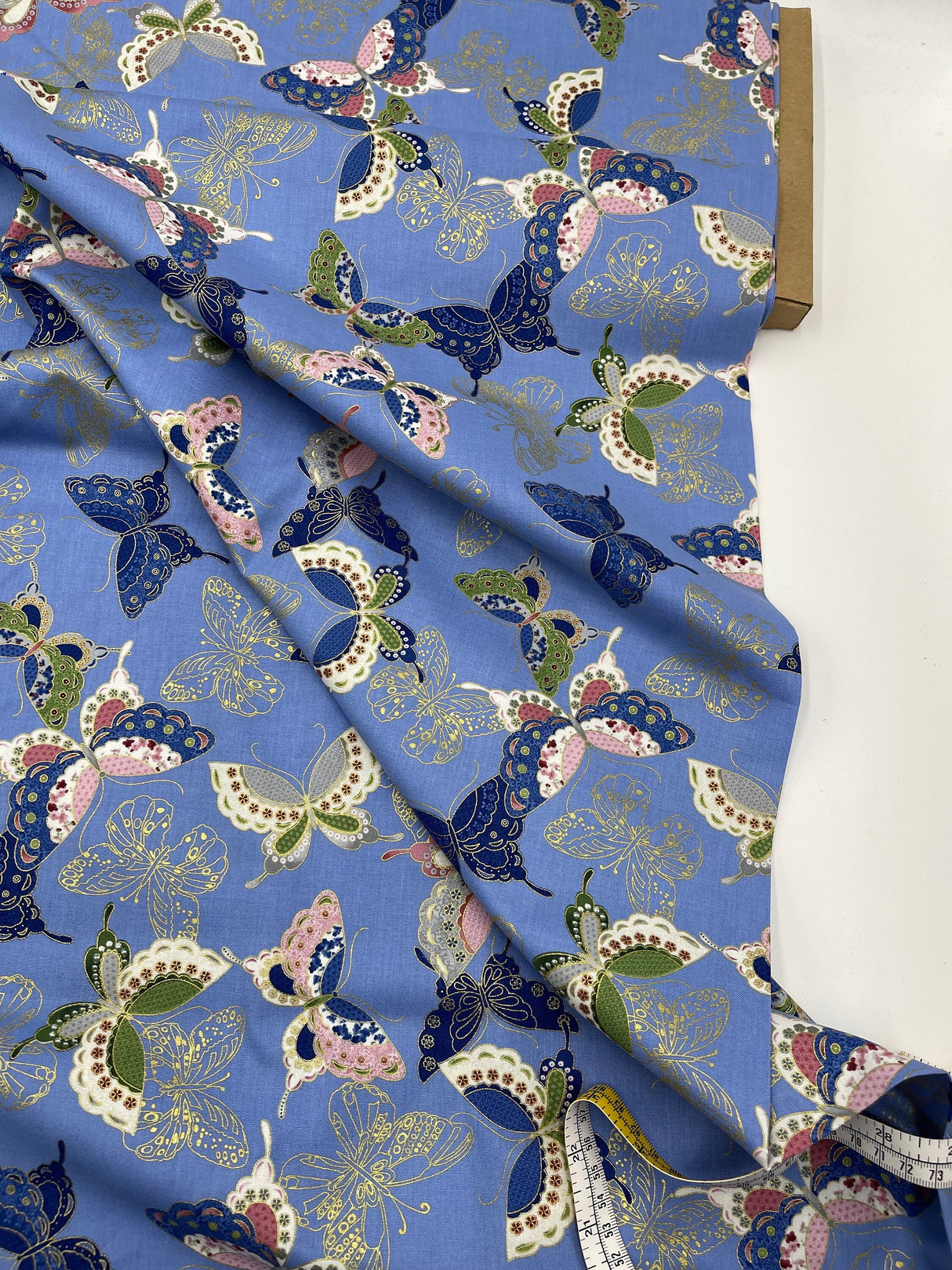 Butterflies Sakura Fabrics, Japanese quilting cotton fabric, TT-CM6159Blue