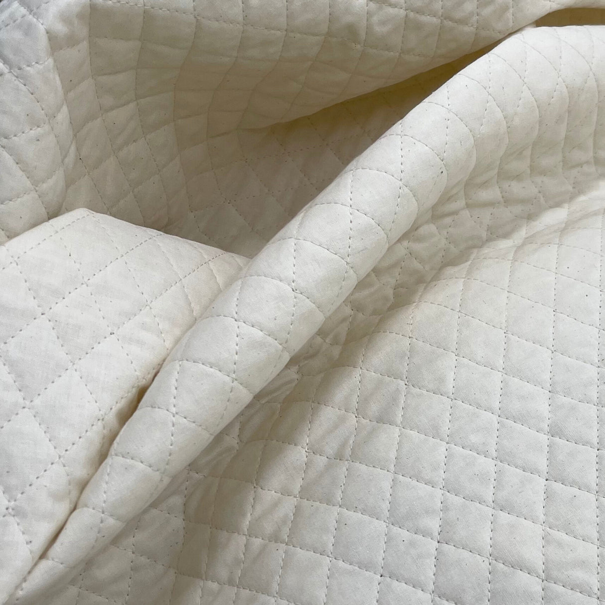 Quilted Calico, Natural Unbleached Premium Cotton fabric - wide 115cm
