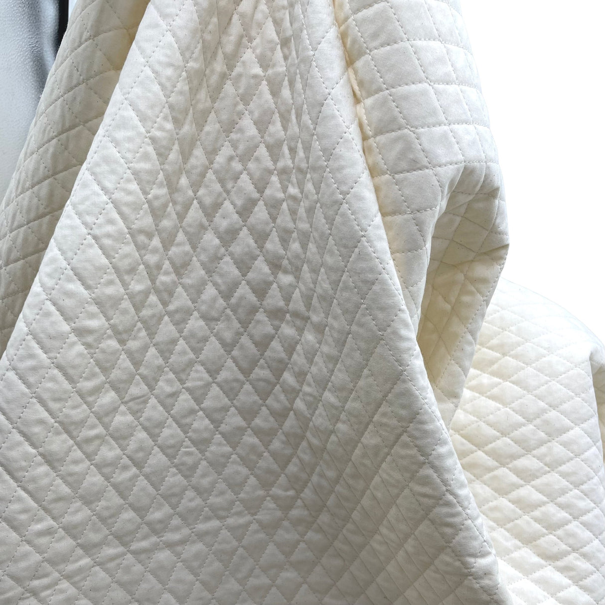 Quilted Calico, Natural Unbleached Premium Cotton fabric - wide 115cm