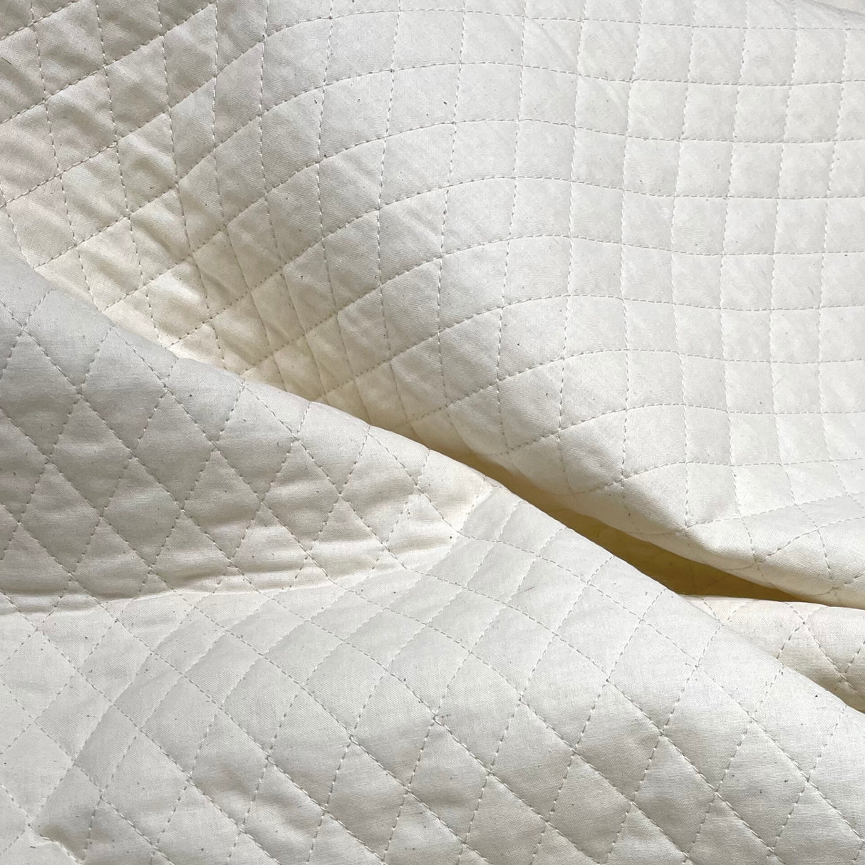 Quilted Calico, Natural Unbleached Premium Cotton fabric - wide 115cm
