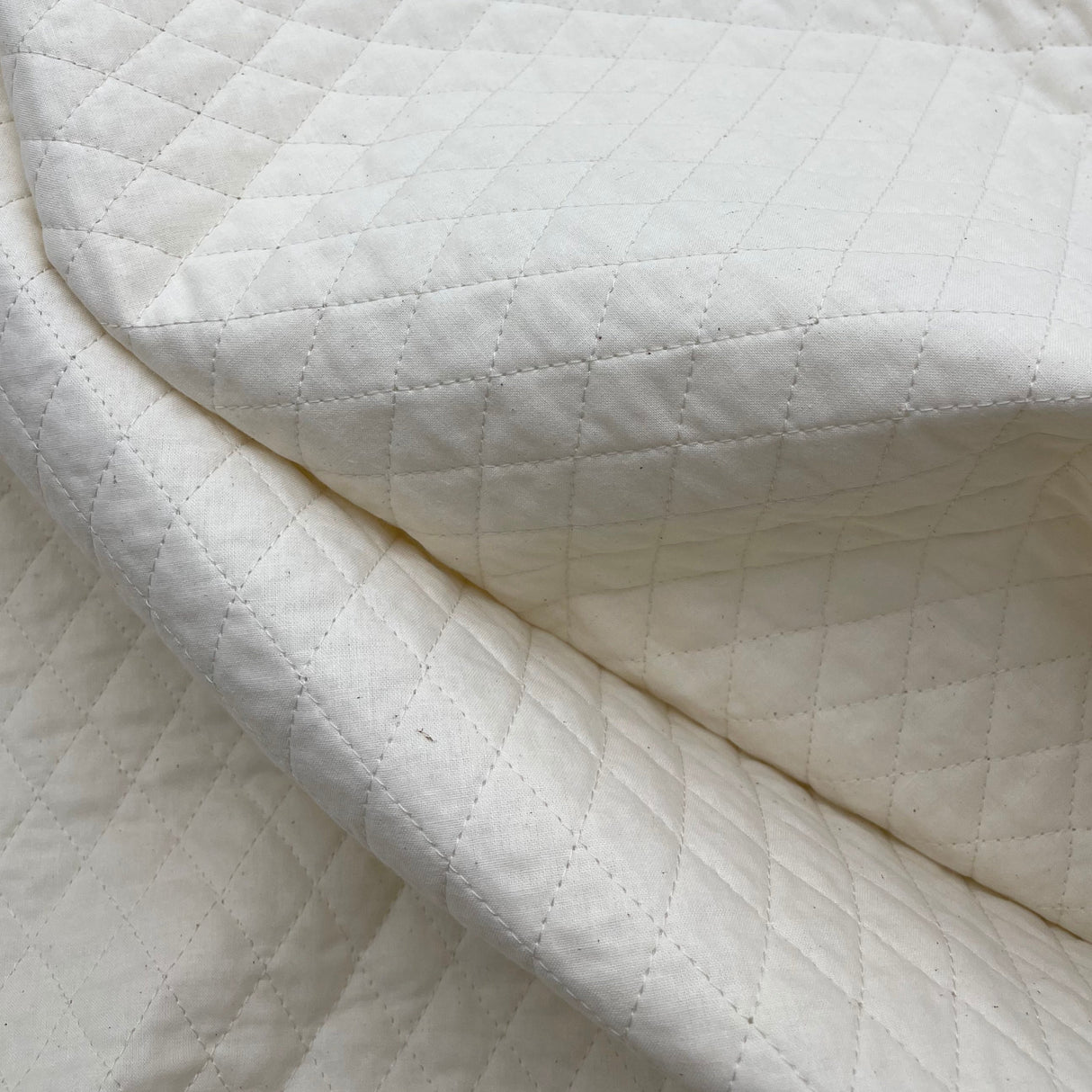 Quilted Calico, Natural Unbleached Premium Cotton fabric - wide 115cm