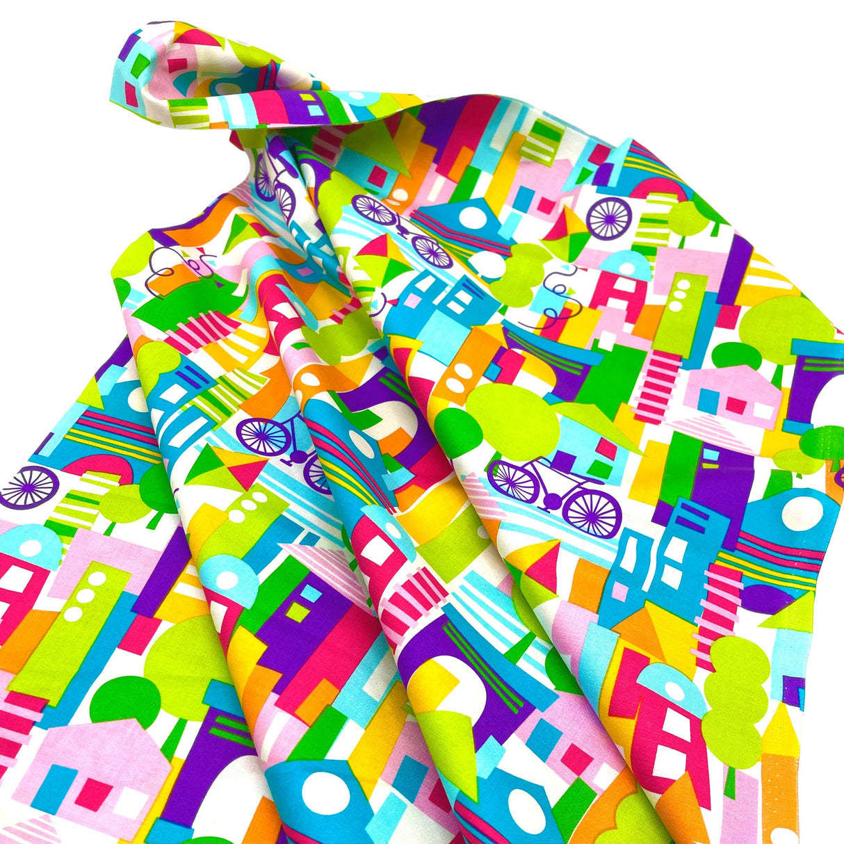 Happy Town fabric, Quilting Cotton fabric, Michael Miller - MM6010-Multi