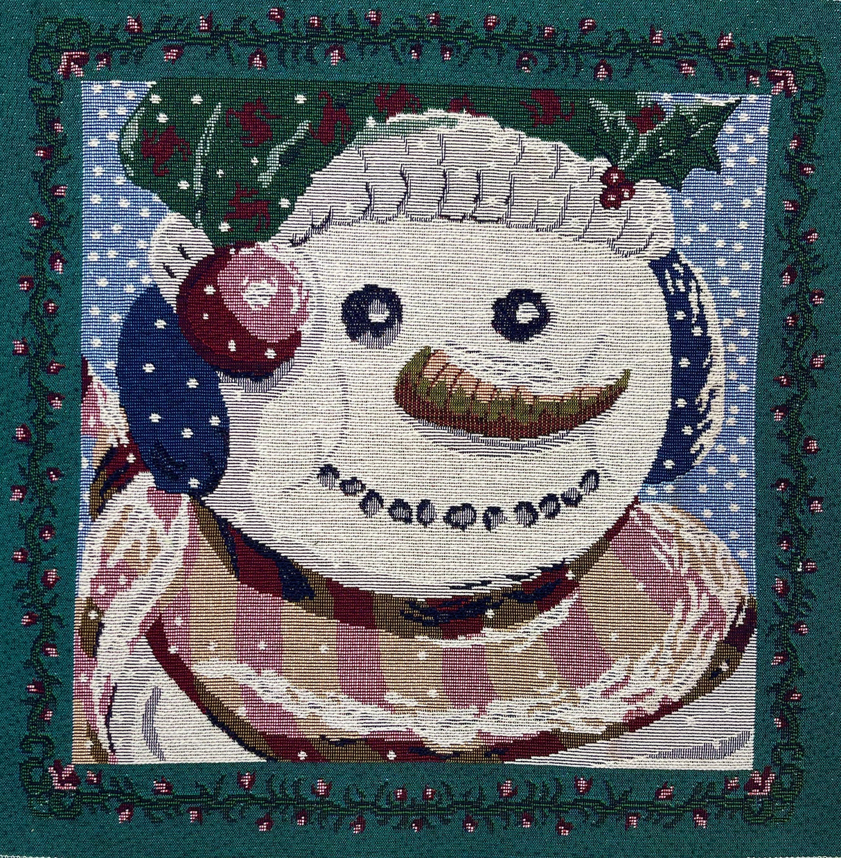 Christmas Snowman Tapestry Panel (43cm x 43cm)