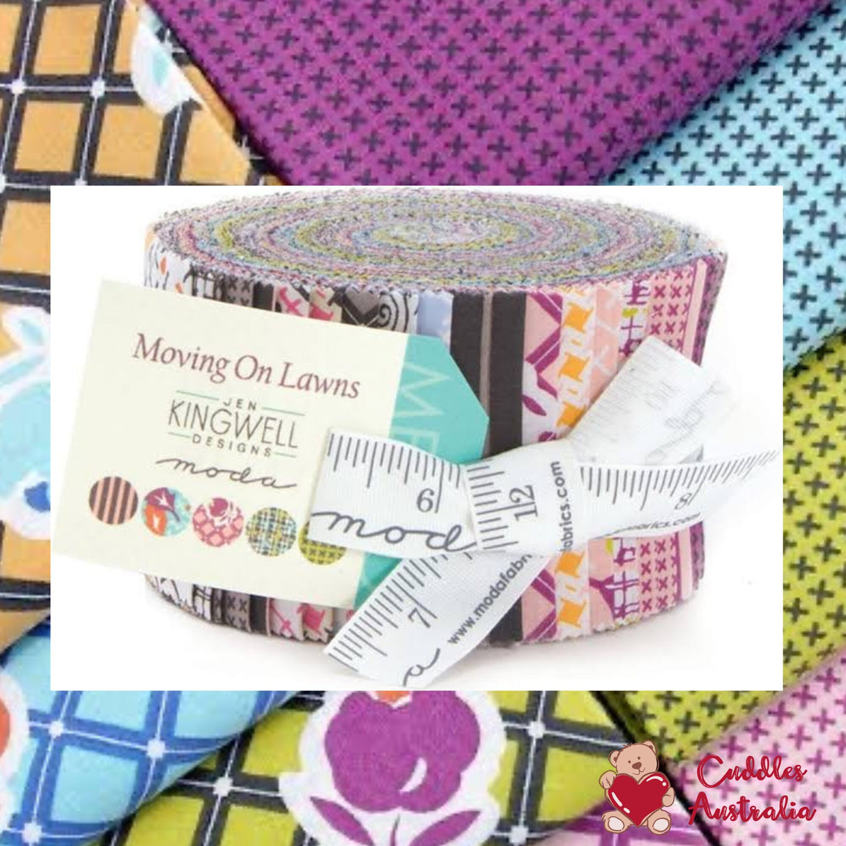 Moving On Lawns, Jelly roll 40 2.5inch strips, Moda Fabrics, Gift ideas, Pre-cut, Quilting Fabric 18121JR