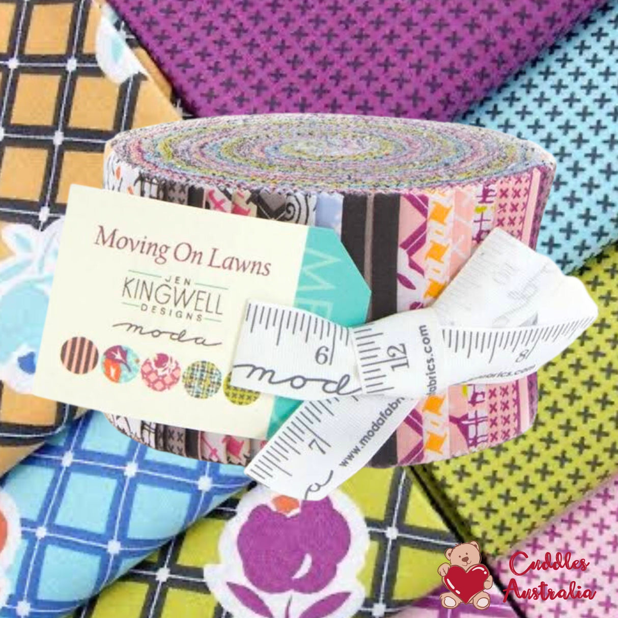 Moving On Lawns, Jelly roll 40 2.5inch strips, Moda Fabrics, Gift ideas, Pre-cut, Quilting Fabric 18121JR